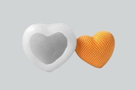 Molde silicona corazon con textura segrinado